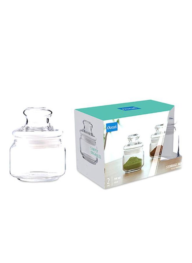 Ocean 2 Piece Glass Storage Pop Jar with Lid, 325ml Capacity - Clear - Image 4